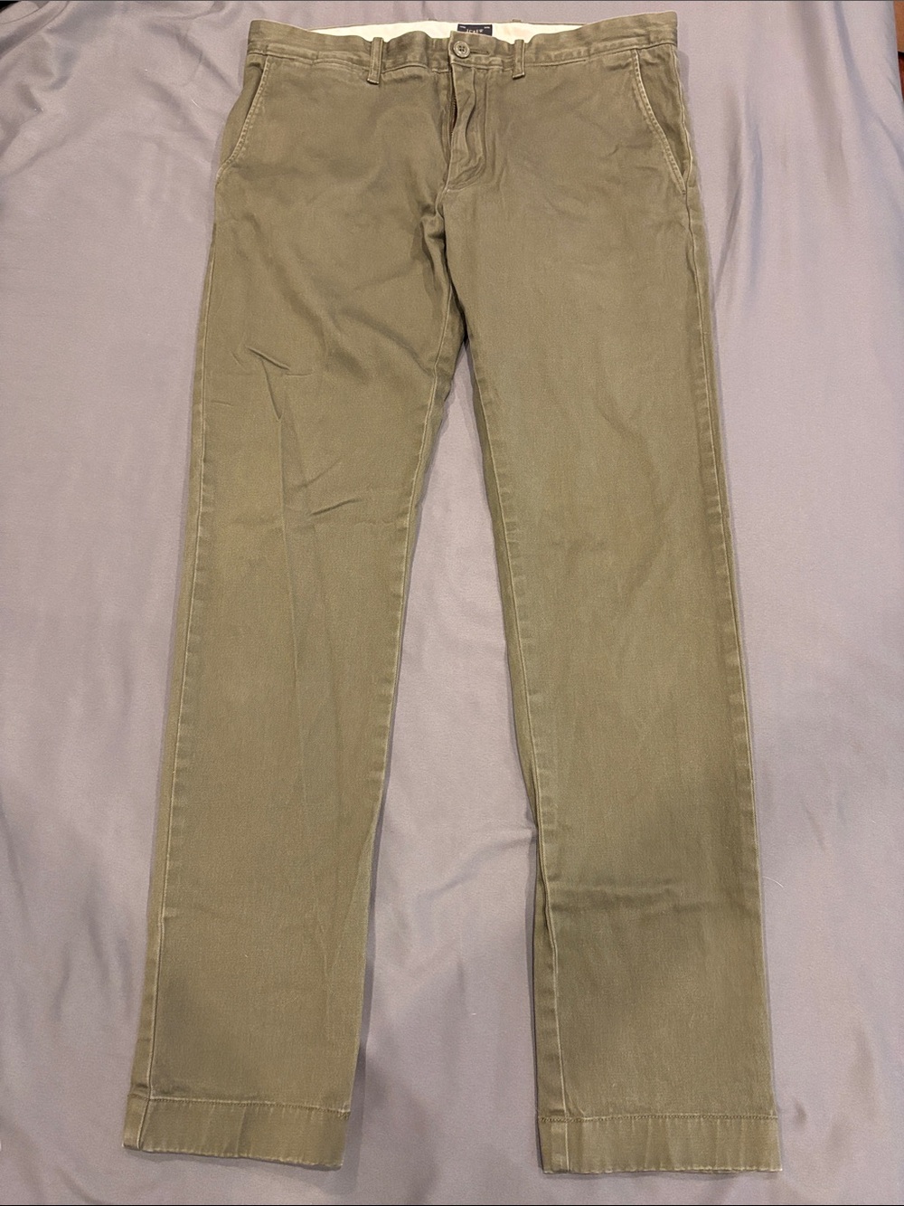 JCrew Classic Olive Chino Pants